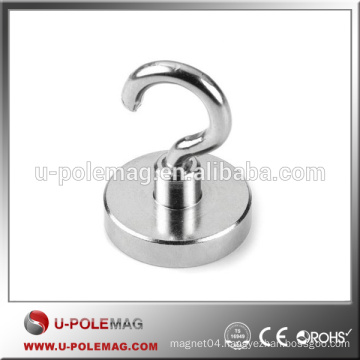 Top Quality D32mm N35 Neodymium Magnetic Hook 40 pound